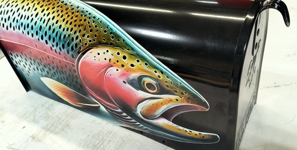 Rainbow Trout mailbox sticker decal