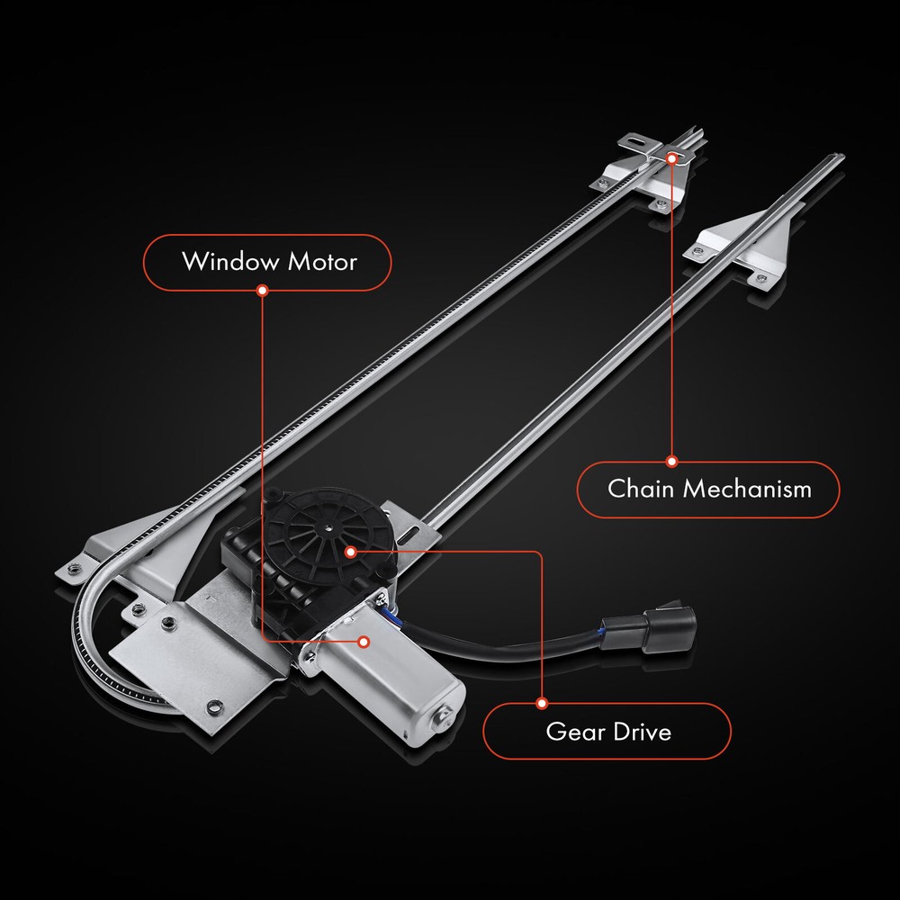 2x Power Window Regulator with Motor for Peterbilt 357 1987-1996 379 Front Side