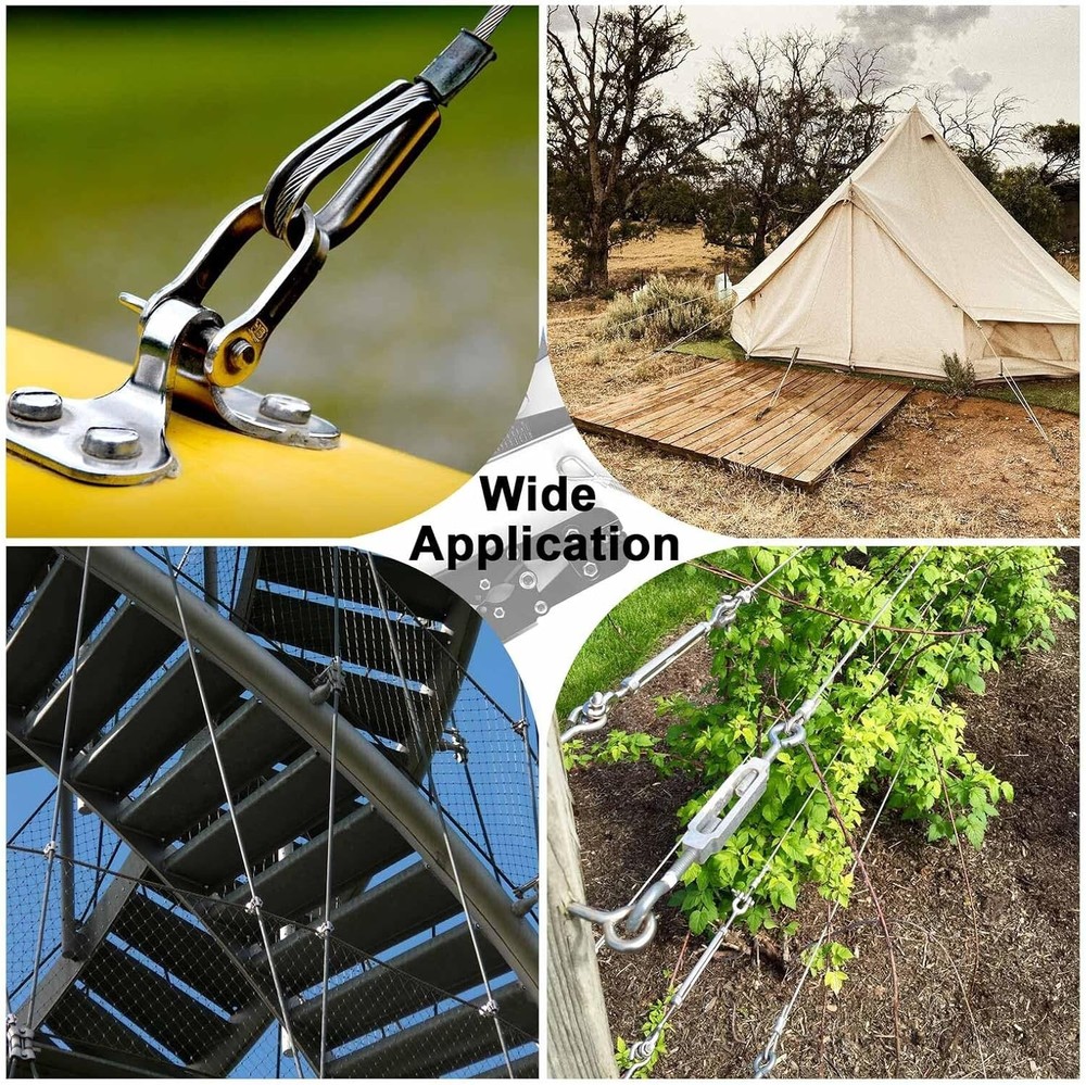 Compact Wire Rope Crimping Tool Set with Crimping Loop Sleeves for DIY Projects