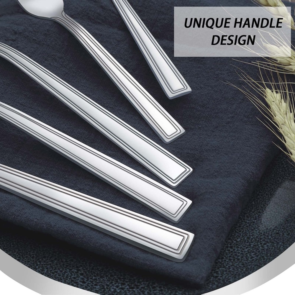 Silverware Set, 40-piece Silverware Set for 8, Stainless Steel Flatware Set, ...