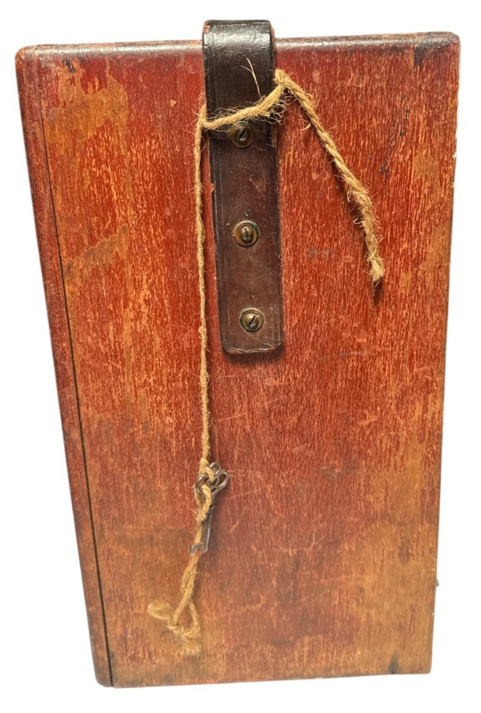 Antique Kolesch & Co. Surveyor’s Transit Engineering Tool Lock Case w/Key