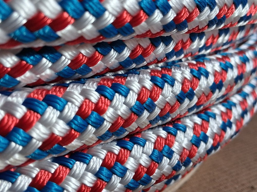 9/16 x 100 ft. Double Braid-Yacht Braid Polyester Rope. RWB