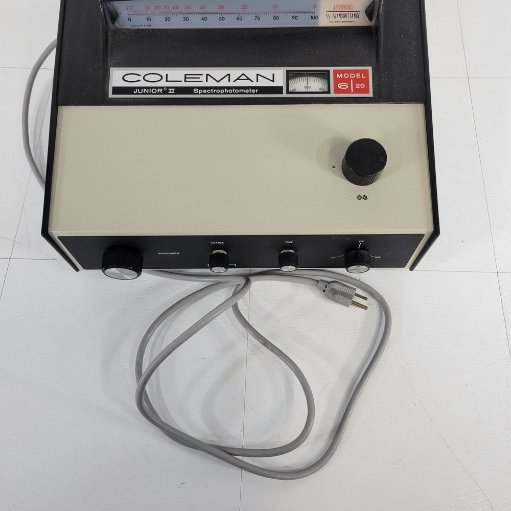 Coleman 6/20 Junior II Optical Spectrophotometer Spectrometer