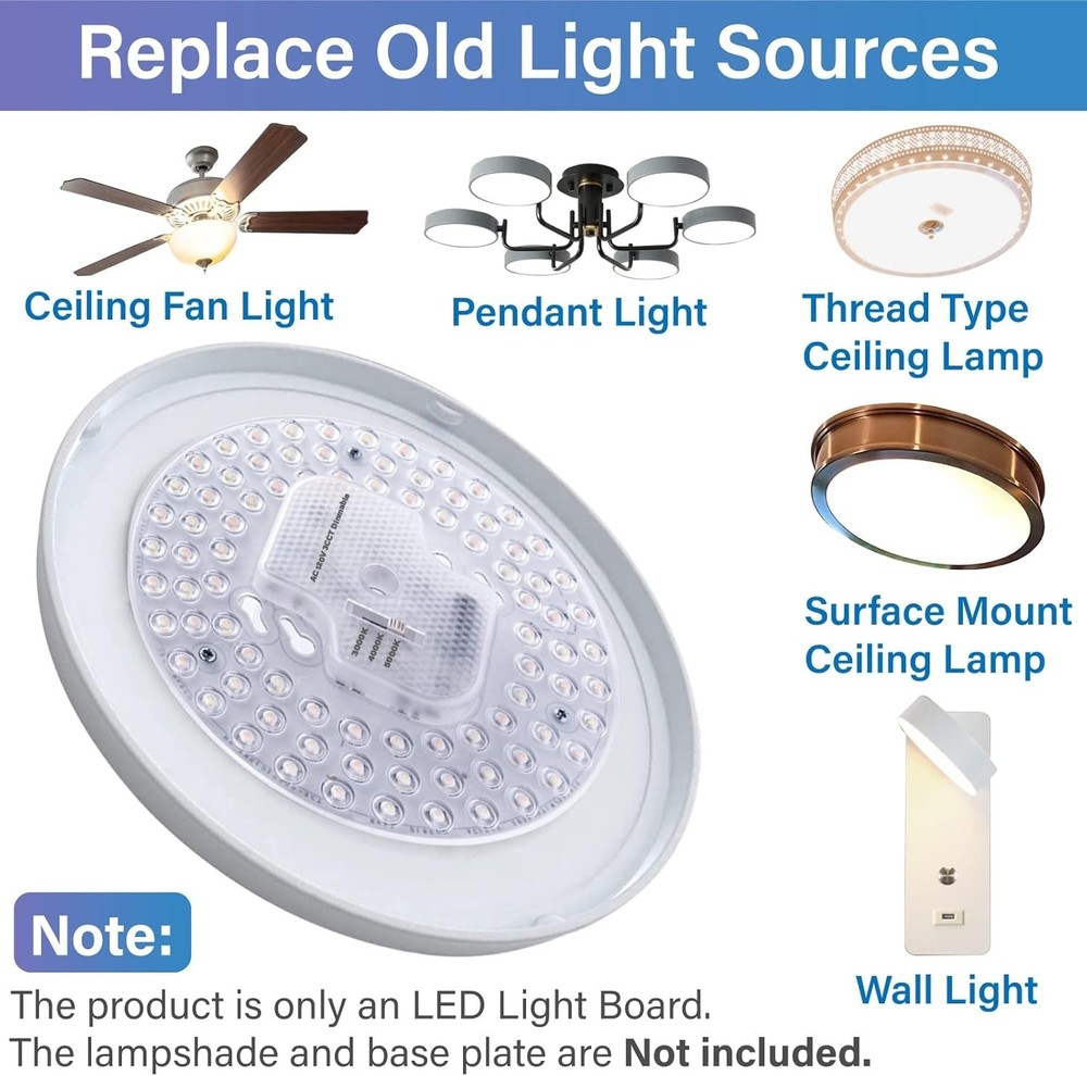 36W 2-Pack LED Light Engine: Dimmable Flush Mount with 3200 Lumens Brightness