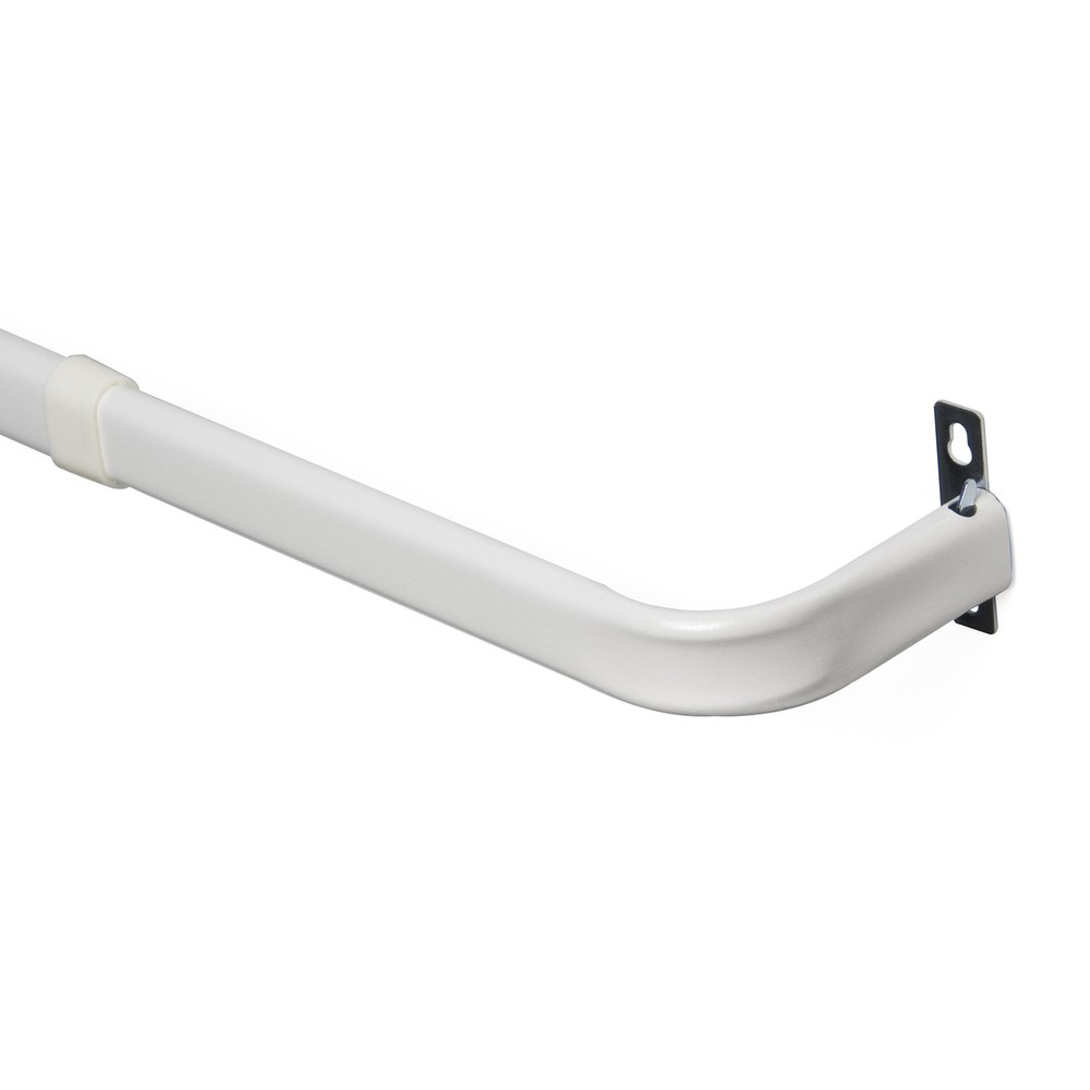 2" Basic Metal Wrap Around Adjustable Curtain Rod 84-120" Adjustable Length