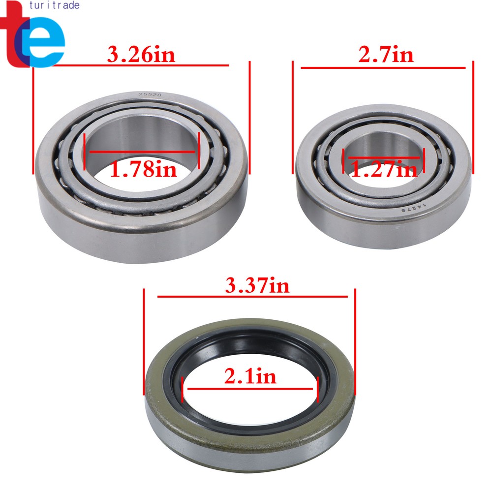 For 5200-7000lbs Axles 4Sets Trailer Hub Wheel Bearing Replace Kit 25580 14125A