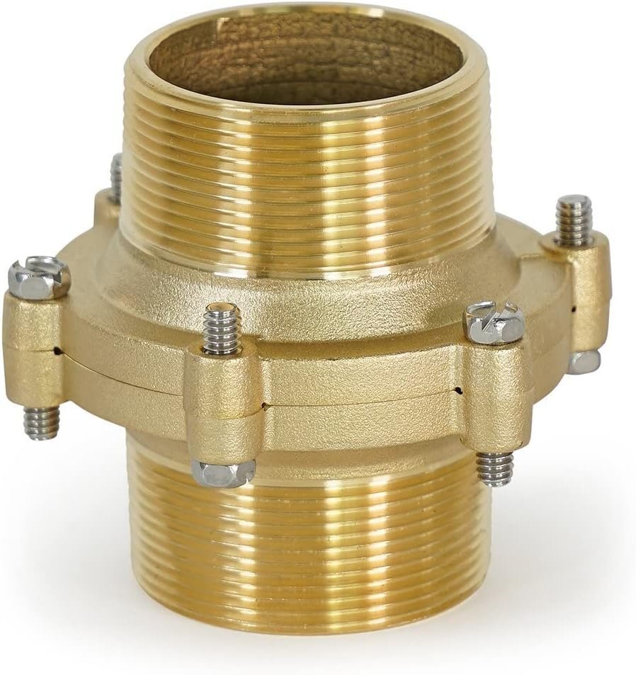 Fleck 2" Brass Drain Line Flow Control Less/Buttons (100 Gallons Per Minute...