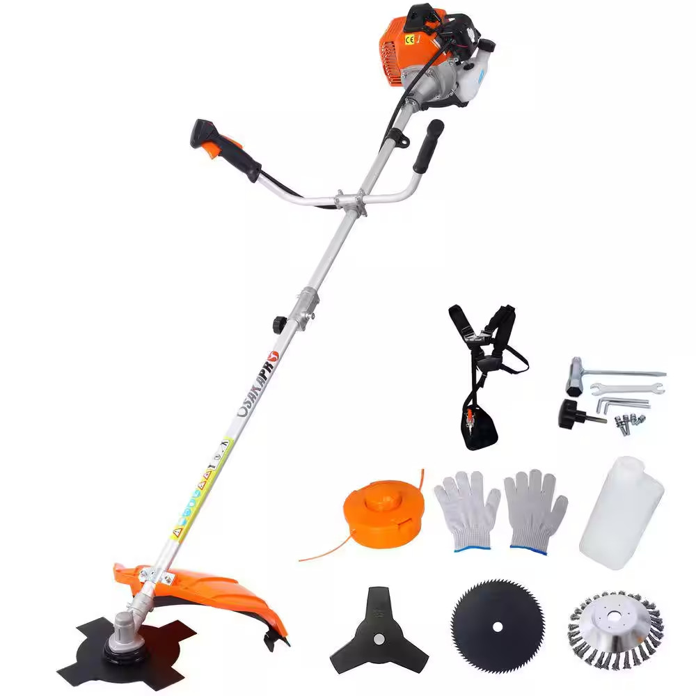 Orange 52Cc Weed Wacker Gas Powered, 6 in 1 Multifunction, String Trimmer, 8 Inc