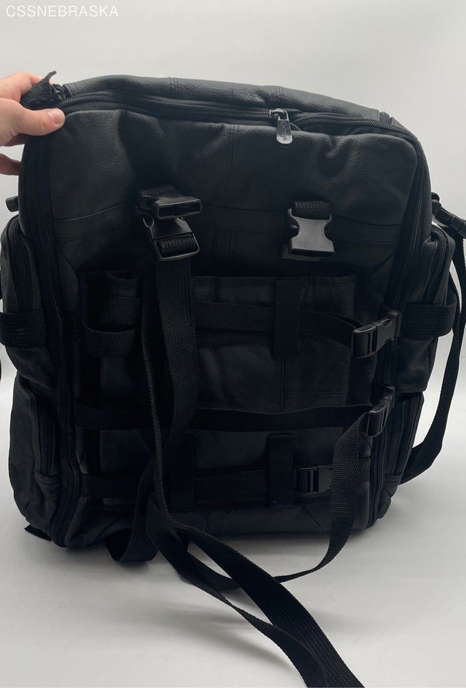 Carroll Black Leather Accessory Bag