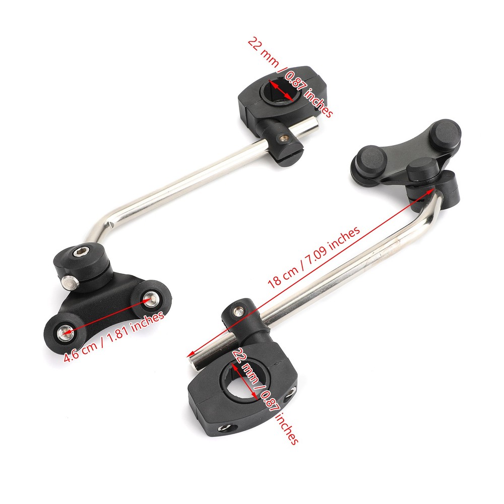 Universal Windscreen Bracket 7/8" 22mm Standard Handlebar Windshield Mount Clamp