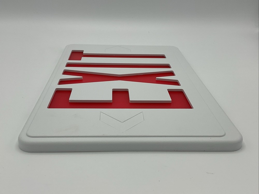 Exit Sign Lithonia Lighting Replacement Face Panel RED LETTERS 12"x8"