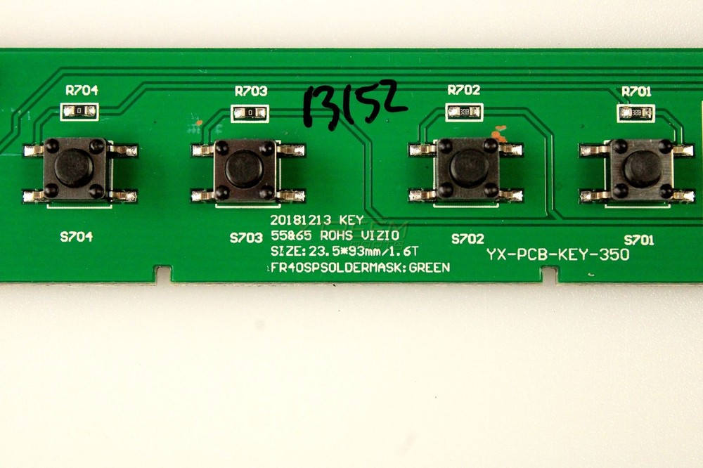 Vizio M556-G4 Key Button Board YX-PCB-KEY-350