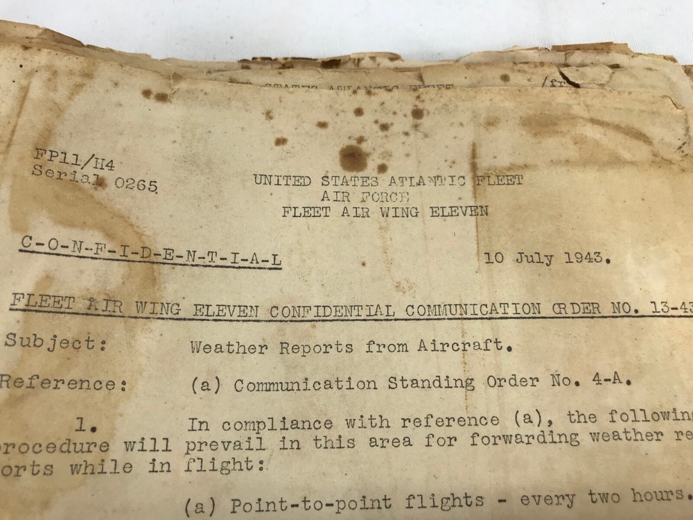 WWII Atlantic Fleet Bombing Squadron 131 Standard Operating Procedures Binder