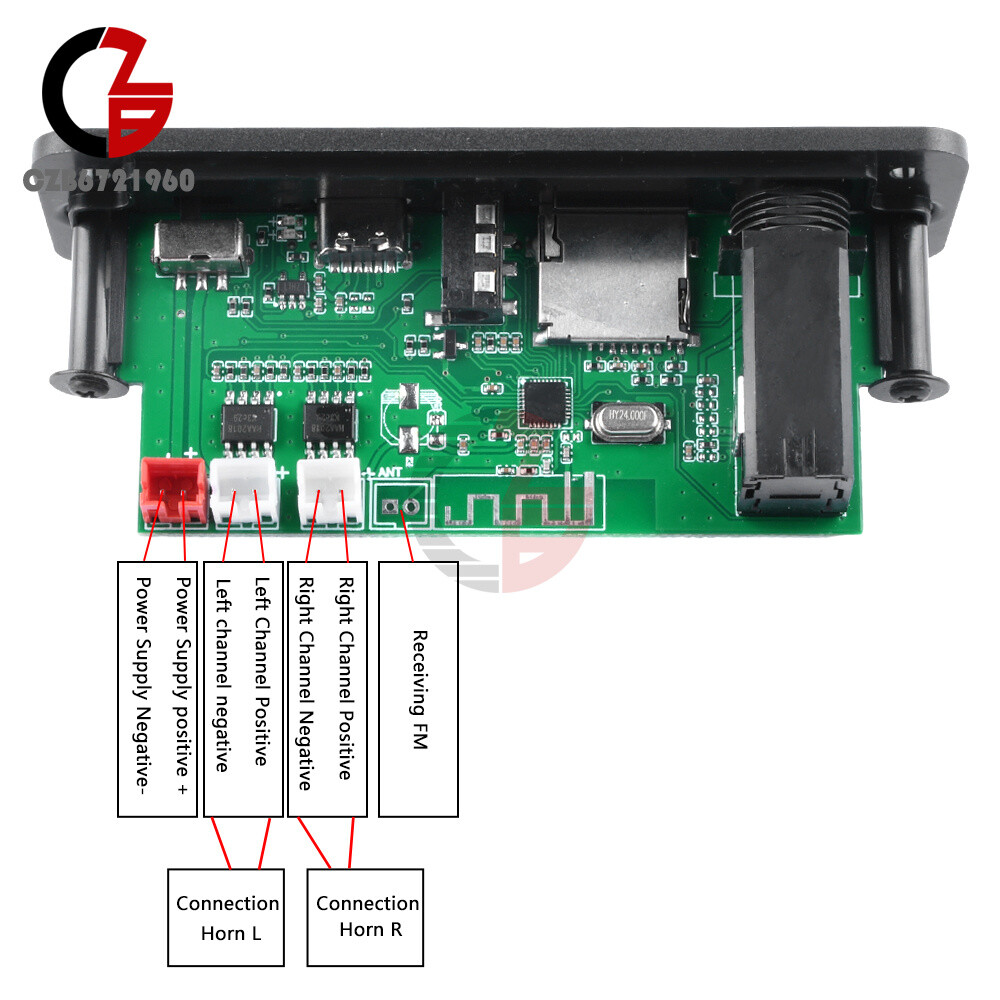 MP3 Bluetooth5.3 Power Amplifier Decoder Board USB TF FM Radio 2*3W Audio Player