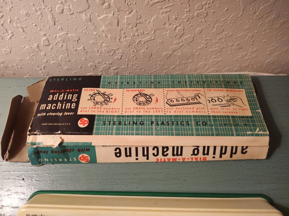 Vintage Sterling 6 Dial Dial-A-Matic Adding Machine-Good