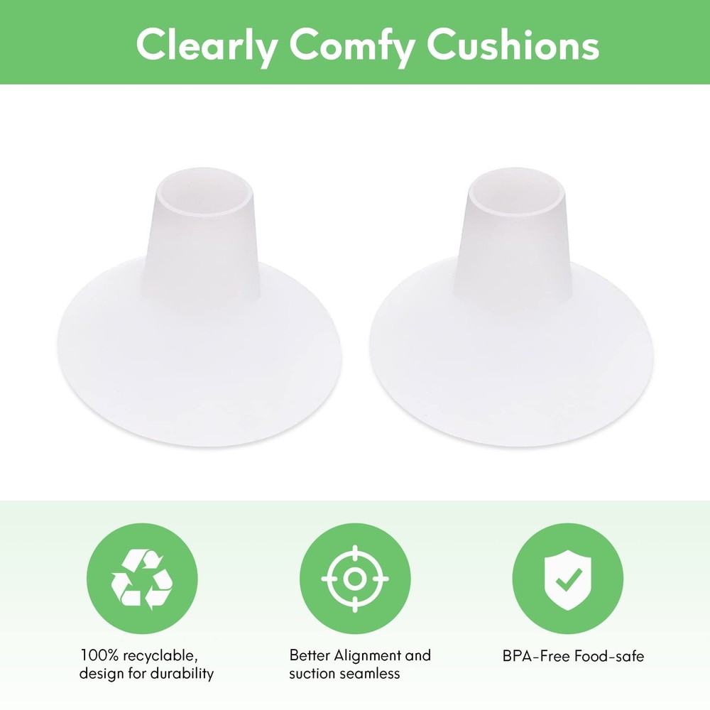 Breast Pump Cushion Inserts for 2426mm Flanges | Silicone Nipple Shields 2 pc