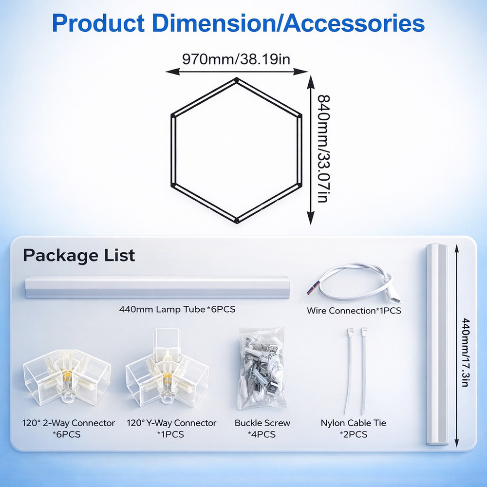 Hexagon LED lighting