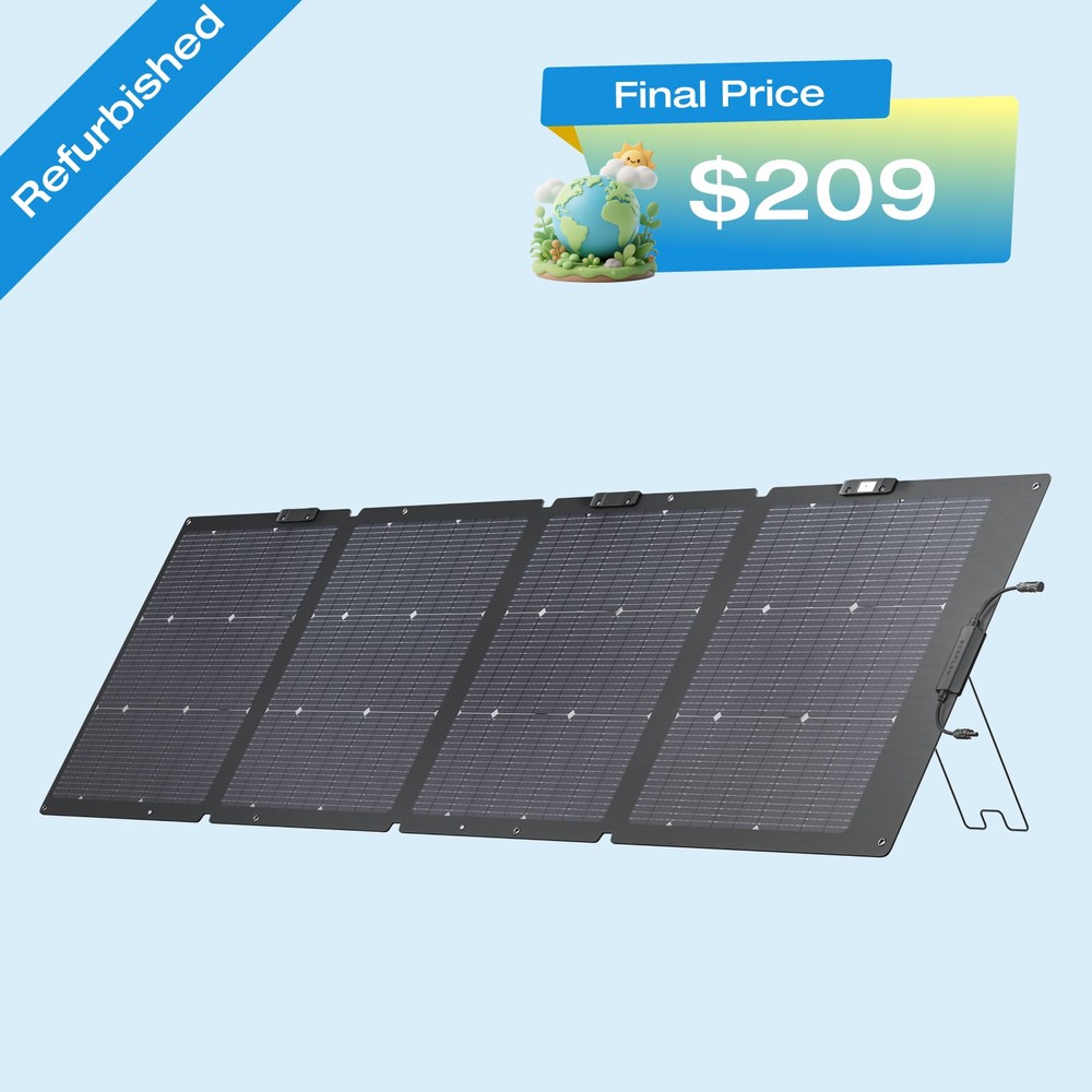 EcoFlow NextGen 220W Bifacial IP68 Portable Solar Panel Certified Refurbished