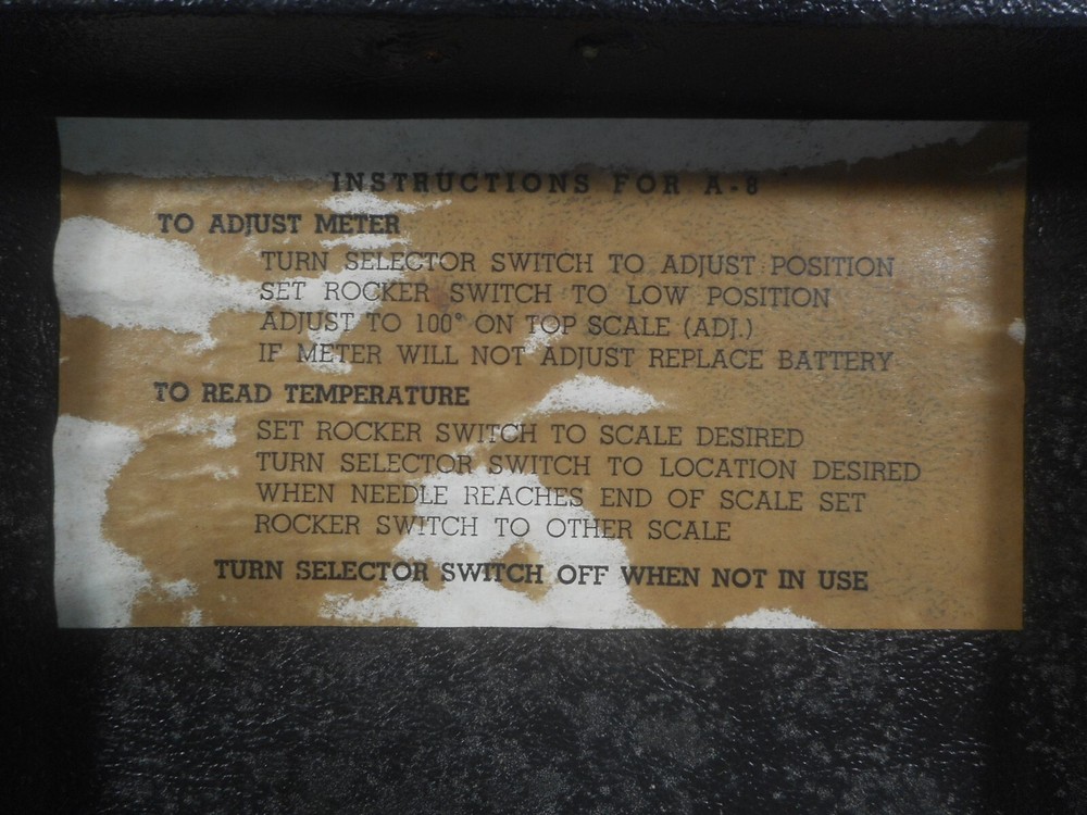 Annie A-8 Temperature Analyzer Blue Face Dual Range 4 Locations with Cables