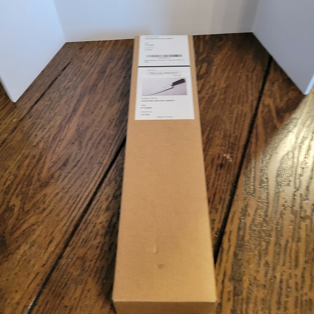 Michelangelo Chef Knife 8" Length. Laser Pattern