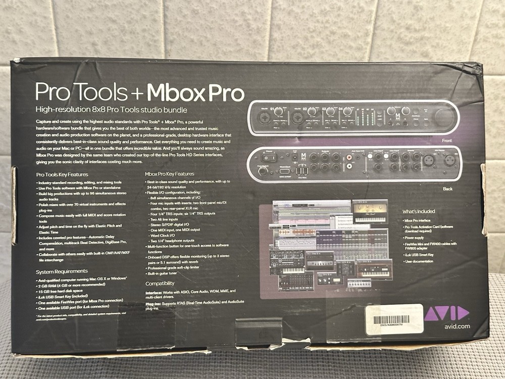 AVID Mbox 3 Pro Audio Interface w Premium Black Lion Modification
