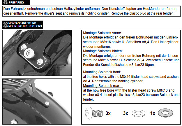 Indian Scout/Sixty (2015-) Solorack without Backrest - Chrome BY HEPCO & BECKER