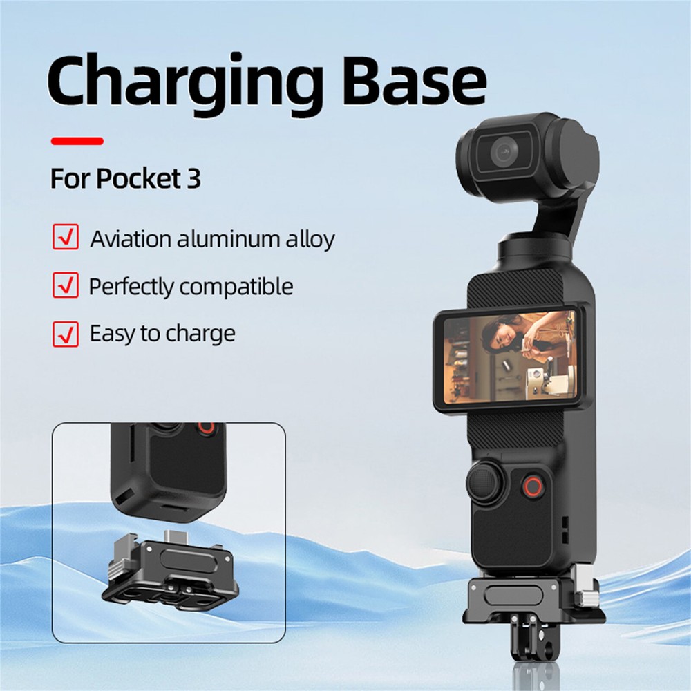 For Osmo Pocket 3 Quick Release Base + 51cm Extension Tripod Charging Base