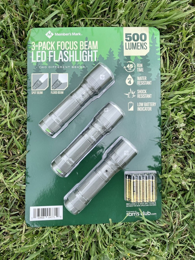 Member’s Mark 3-Pack 500 Lumens LED Flashlight