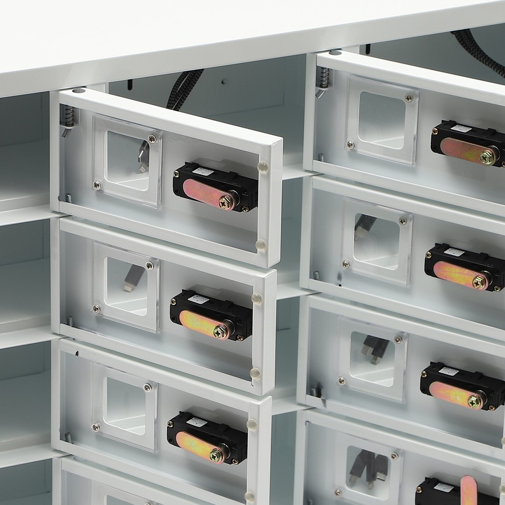 Cellphone Charging Station 12 Slots Cellphone Locker Rectangular 64.5*16*49cm