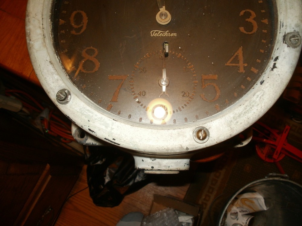 vintage ship clock g. e. complete clock