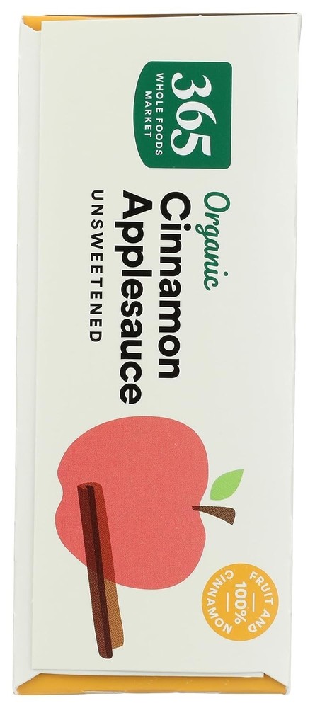 Organic Unsweetened Cinnamon Applesauce Pouches - & Convenient (4 Pack)