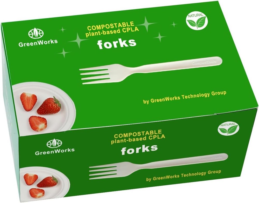 Heavy-duty postable Forks, BPI Certified Lar Disposable