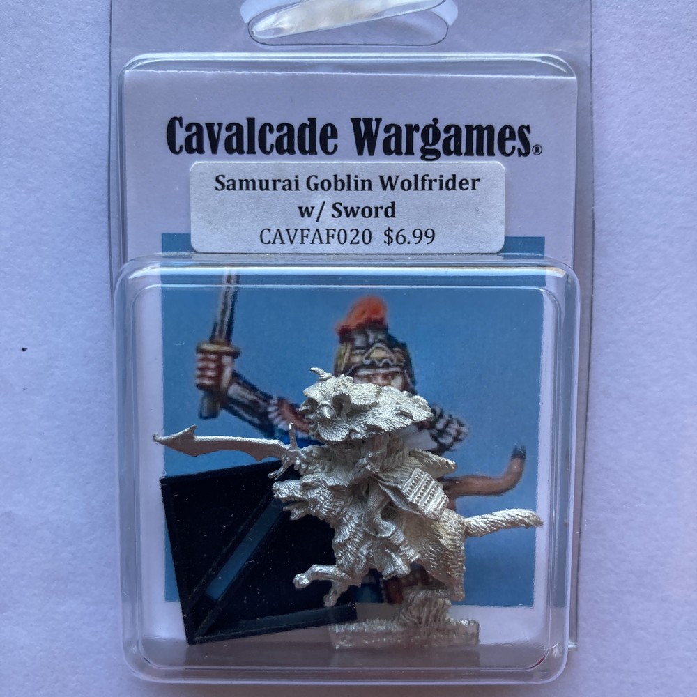 Samurai Goblin Wolfrider w/ Sword , Cavalcade Miniatures