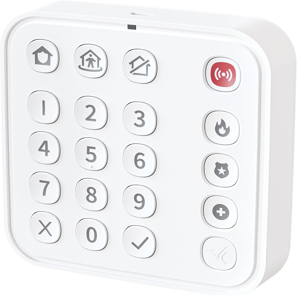 Wire-Free Keypad for Home Security System - Certified Accessory - Alarm Keypad,