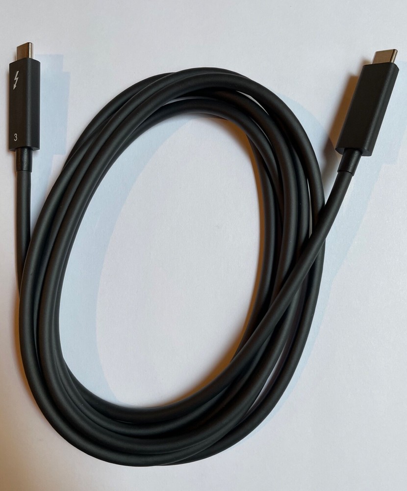 Apple Studio Display 2M 6.6ft Thunderbolt 3 Cable Black No USB-C Device Support