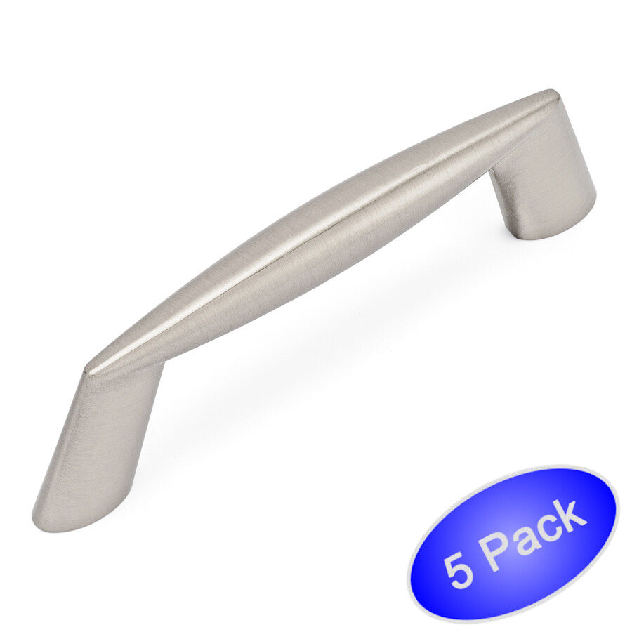 *5 Pack* Cosmas Cabinet Hardware Satin Nickel Handle Pulls #567-3SN
