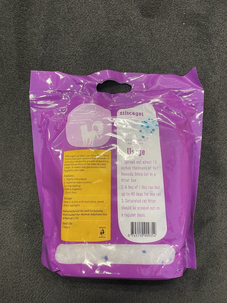 Silica Gel Cat Litter Quick Absorption 3.8L - 2 pack