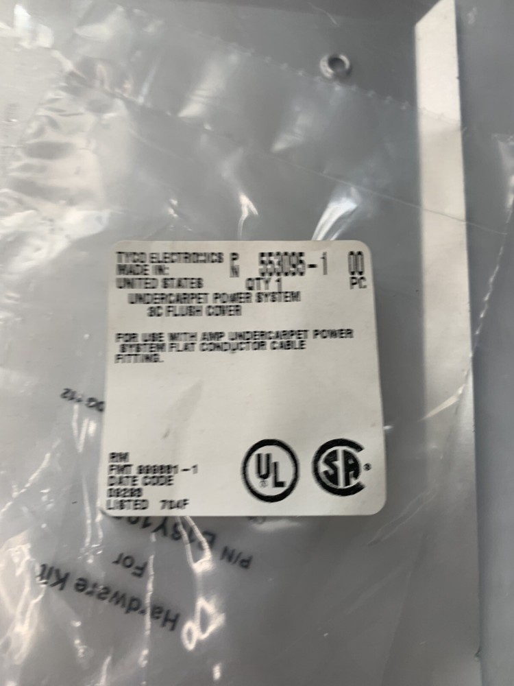 553095-1 TE Commscope Undercarpet Flush Wall Frame Cover for Comm Transition Box