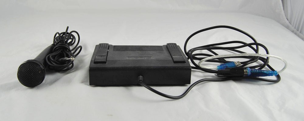 Dynamic Microphone And Infinity Transcription Foot Pedal IN-DB9