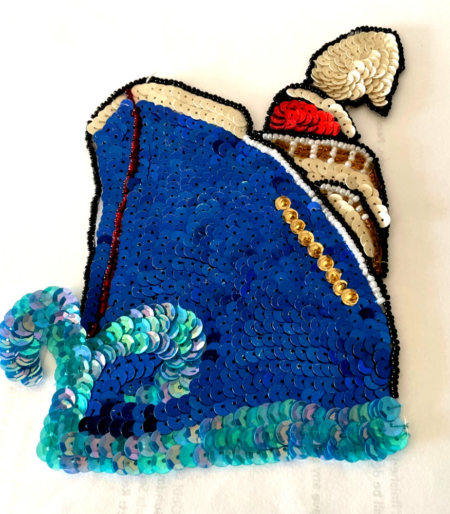 Sequined cruise ship appliques