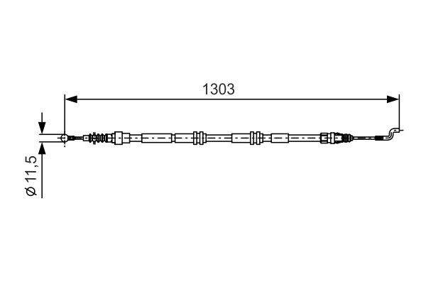 Cable Pull, parking brake BOSCH 1987477260