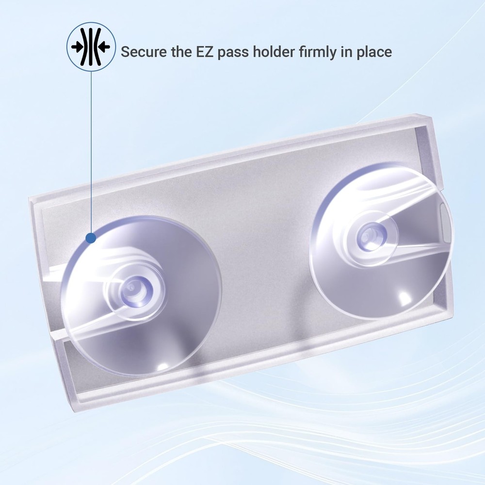 EZ Pass Holder for Windshield,EZ Pass Holder with Strong Suction Cups & 4pcs ...
