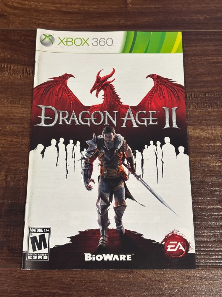 Dragon Age II 2 XBOX 360 Instruction Manual Only