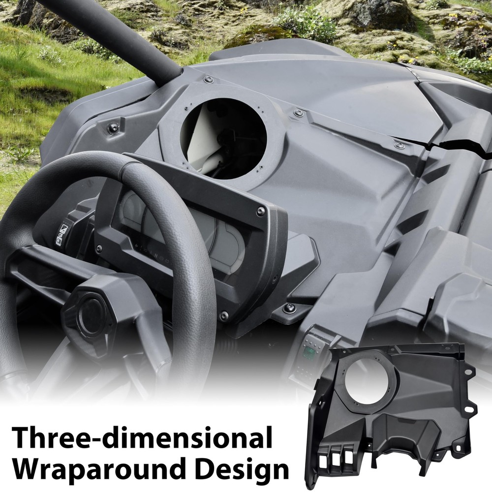 Front Dash Speaker Mount for Can Am X3, Front 6.5 inch Speaker Enclosure Pane...