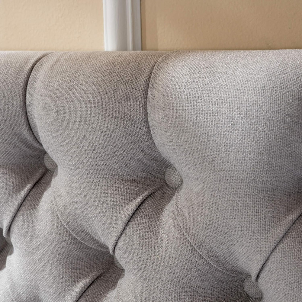 Jezebel Fabric Headboard, Queen / Full, Light Grey