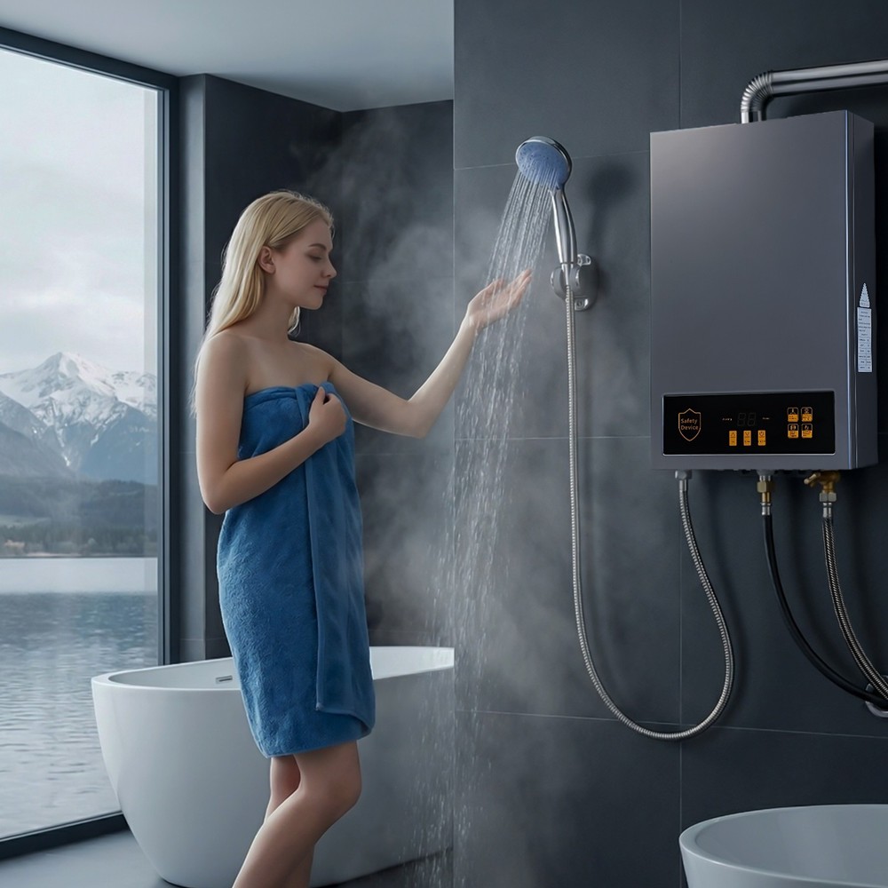 Tankless Water Heater 35°C-65°C (95°F-149 °F) COMPACT 3.6 GPM LPG AC 110V/ 60Hz