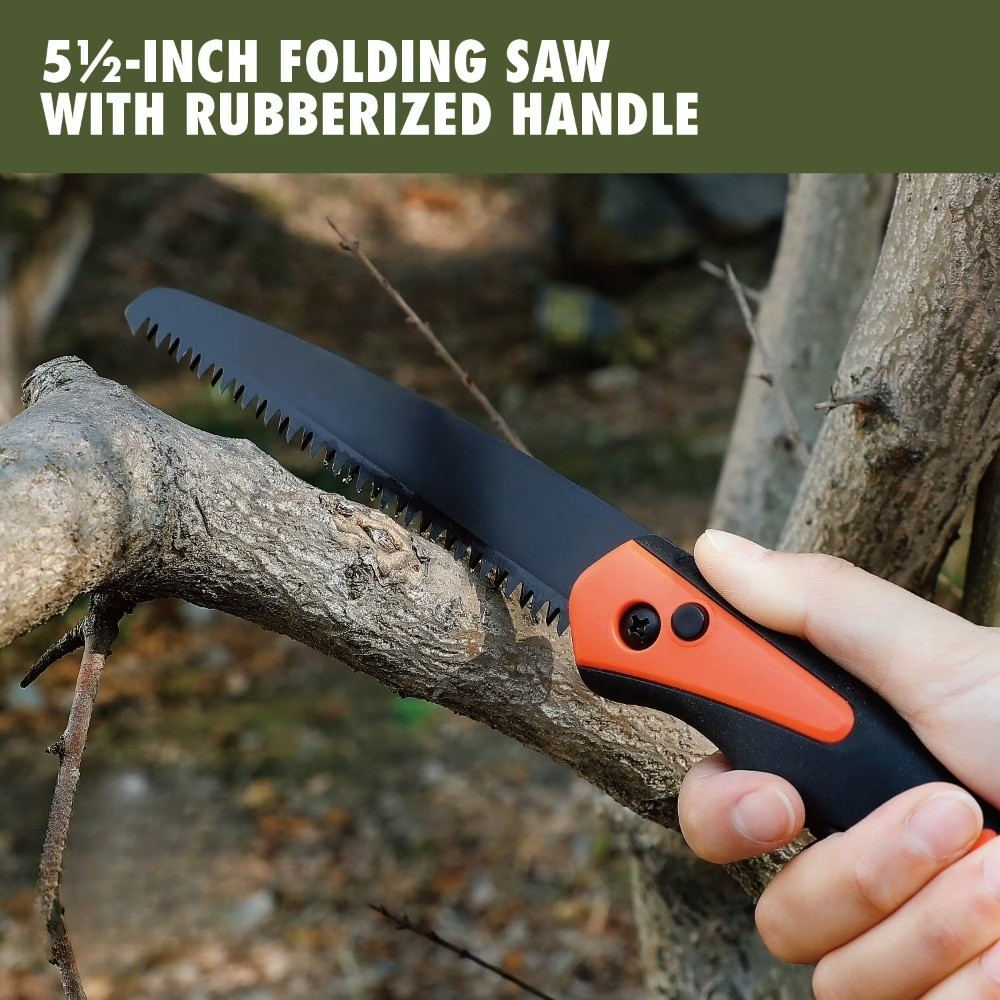 7-Piece Camping Multitool Set with Hammer, Axe, Flashlight