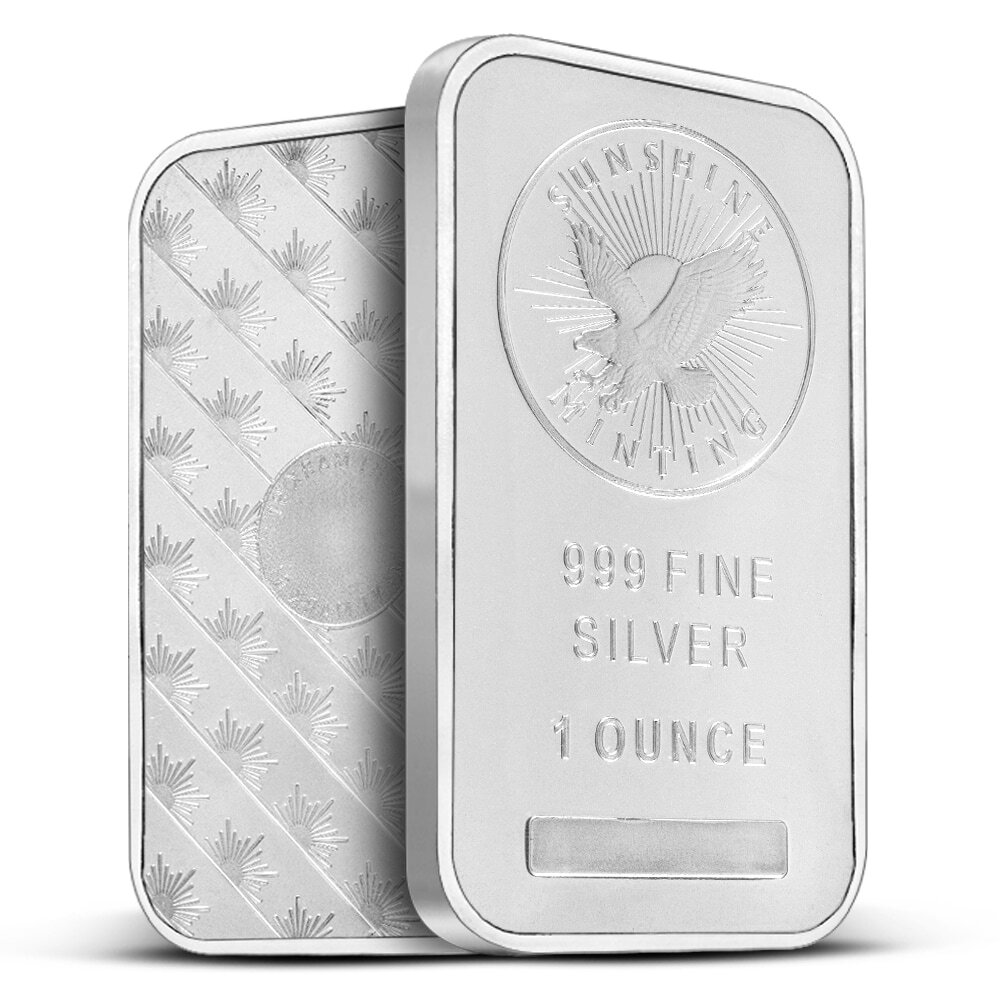 1 oz Sunshine Silver Bar (New, MintMark SI)
