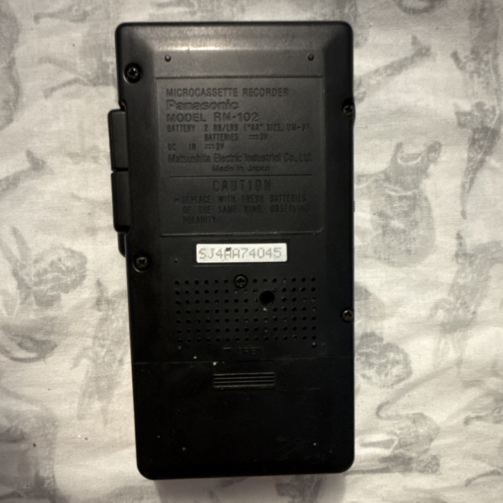 Panasonic RN-102 Handheld Microcassette Recorder 2 Speed Fast Playback