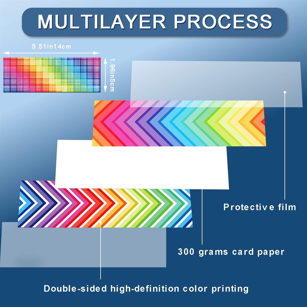 Laminated Book Markers Optical Bookmarks Reading Creative Colored Multicolor
